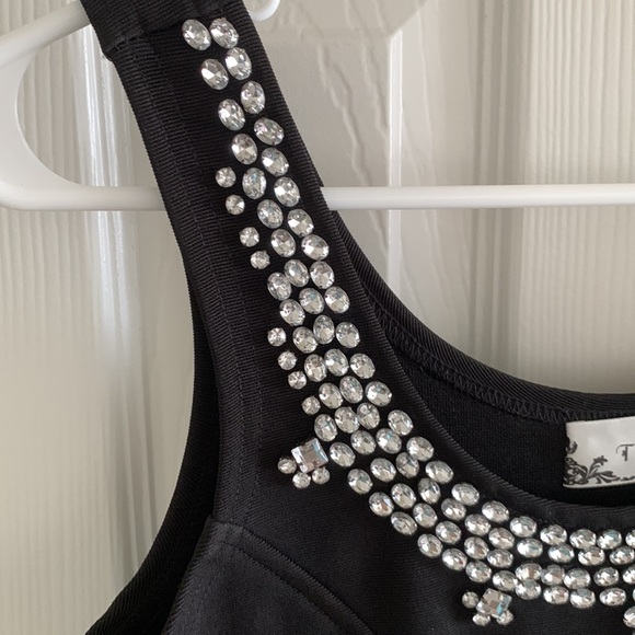 TUTU Mini black dress with silver collar studs. - Picture 3 of 10